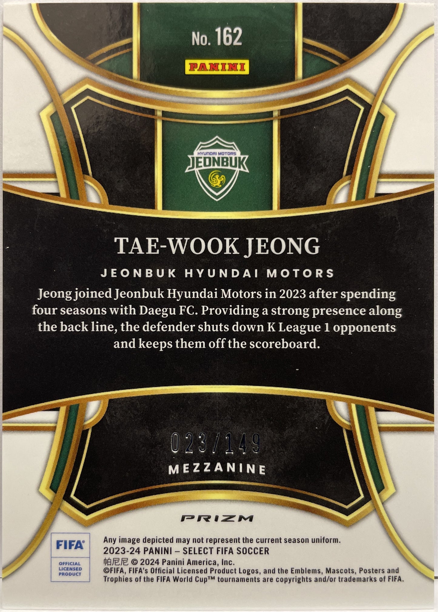 Tae-Wook Jeong 23/149 Mezzanine Wave Red Select Fifa 2023/24