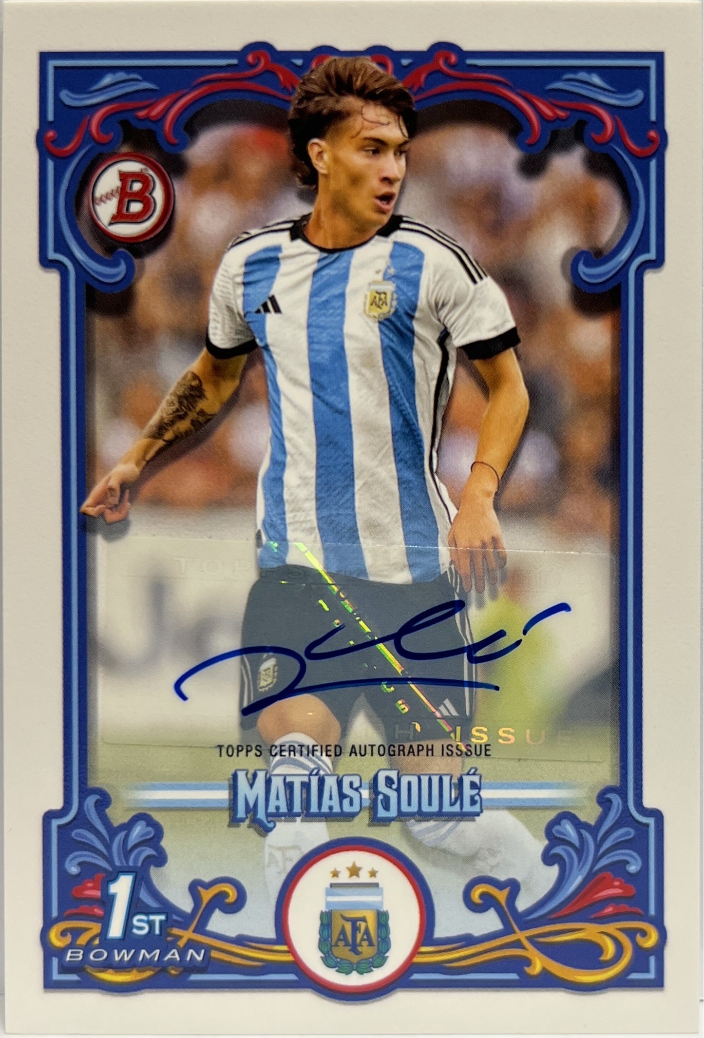 Matias Soule Autograph 1ST Bowman Topps Argentina Fileteado 2023