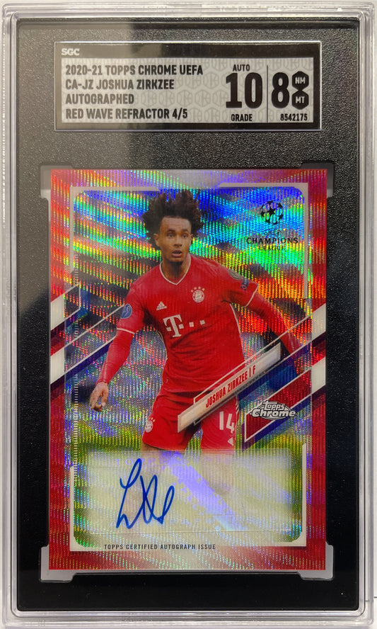 SGC 8 - Joshua Zirkzee 4/5 Autograph Red - Topps Chrome UCL 2020/21
