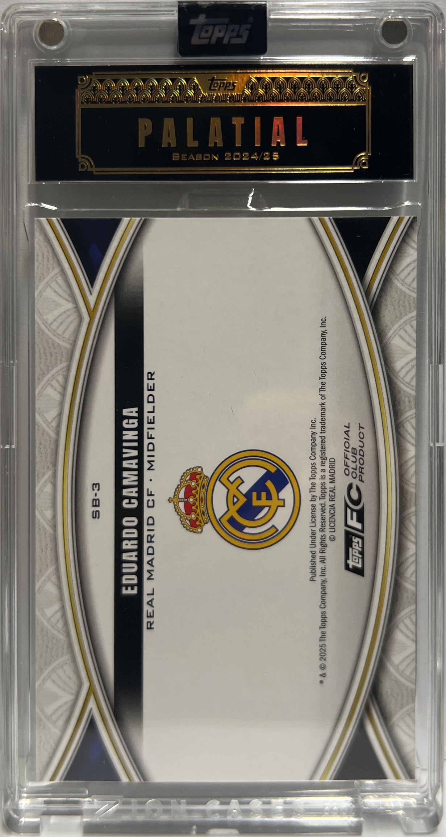 Eduardo Camavinga 1/10 Santiago Bernabeu Ovation Topps Palatial Real Madrid 2024/25