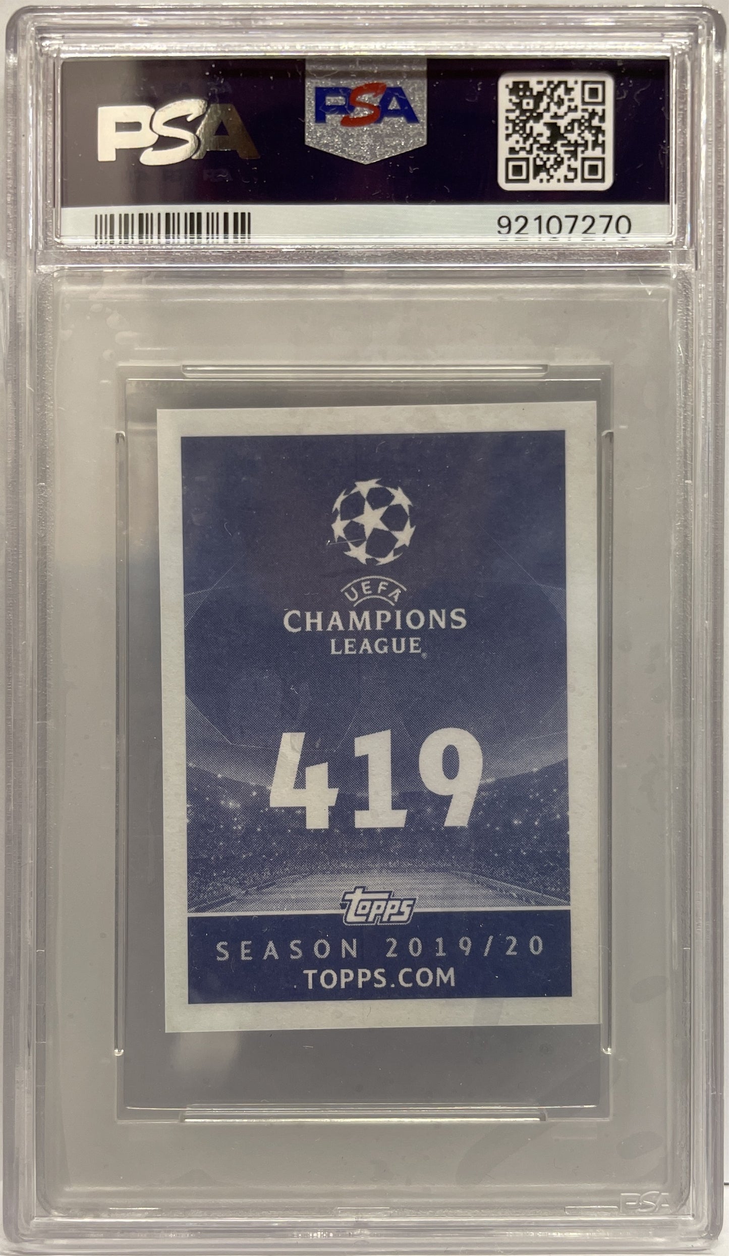PSA 8 Erling Haaland Topps UCL Stickers 2019/20 92107270