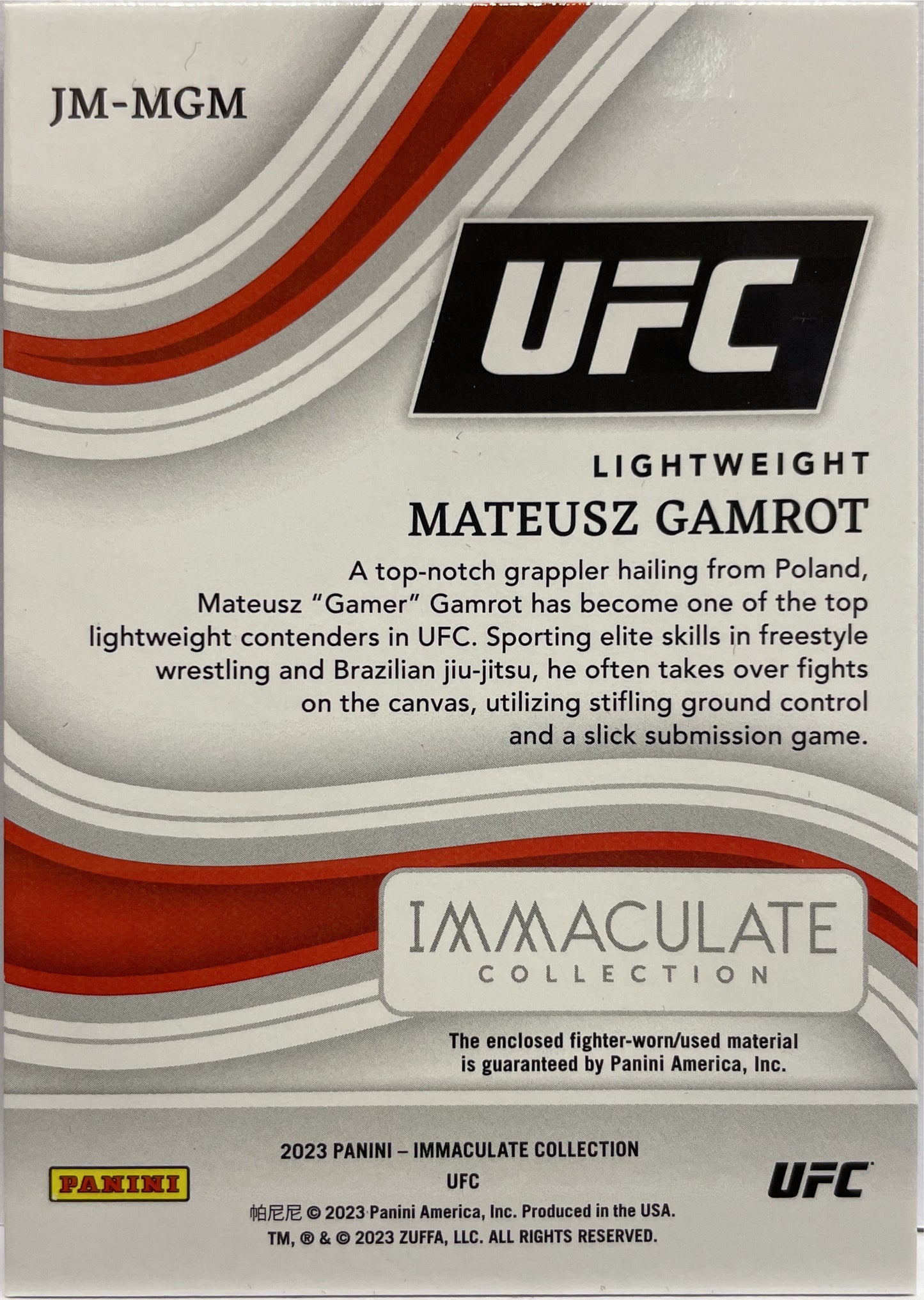 Mateusz Gamrot 2/10 Hoodie Patch Immaculate UFC 2023