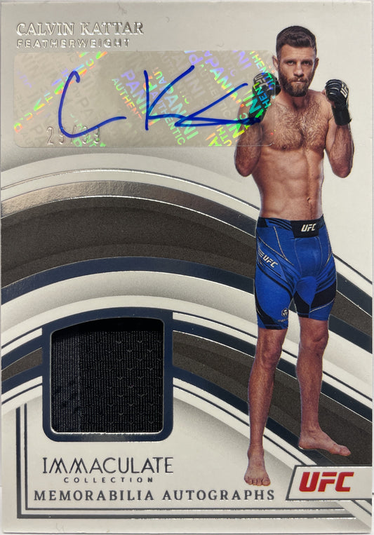 Calvin Kattar 29/99 Memorabilia Autograph Patch Immaculate UFC 2023
