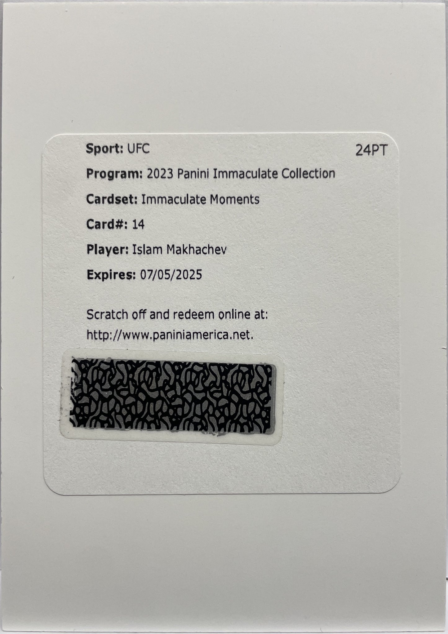 Islam Makhachev /99 Autograph Redemption Moments Immaculate UFC 2023