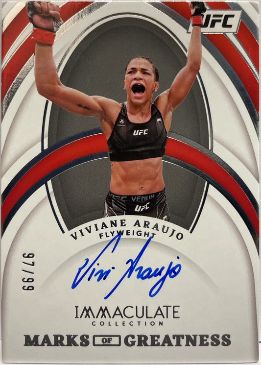Viviane Araujo 97/99 Autograph Marks Of Greatness Immaculate UFC 2022