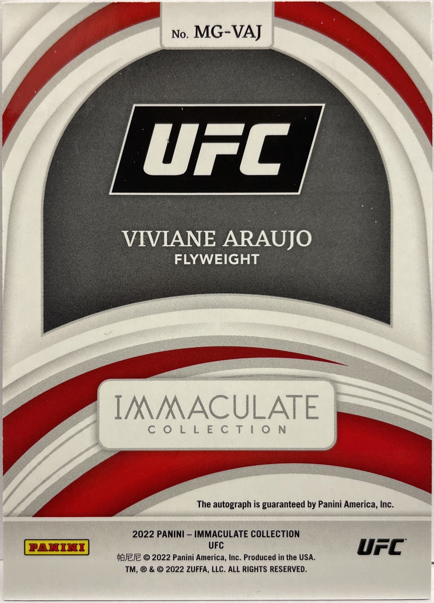 Viviane Araujo 97/99 Autograph Marks Of Greatness Immaculate UFC 2022
