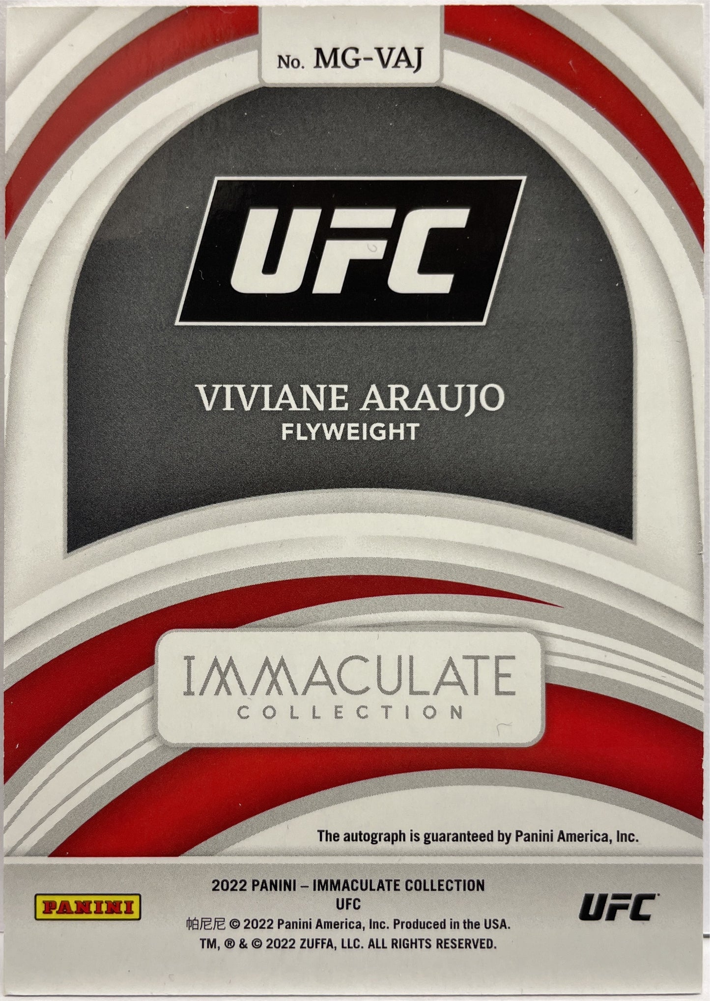 Viviane Araujo 74/99 Autograph Marks Of Greatness Immaculate UFC 2022