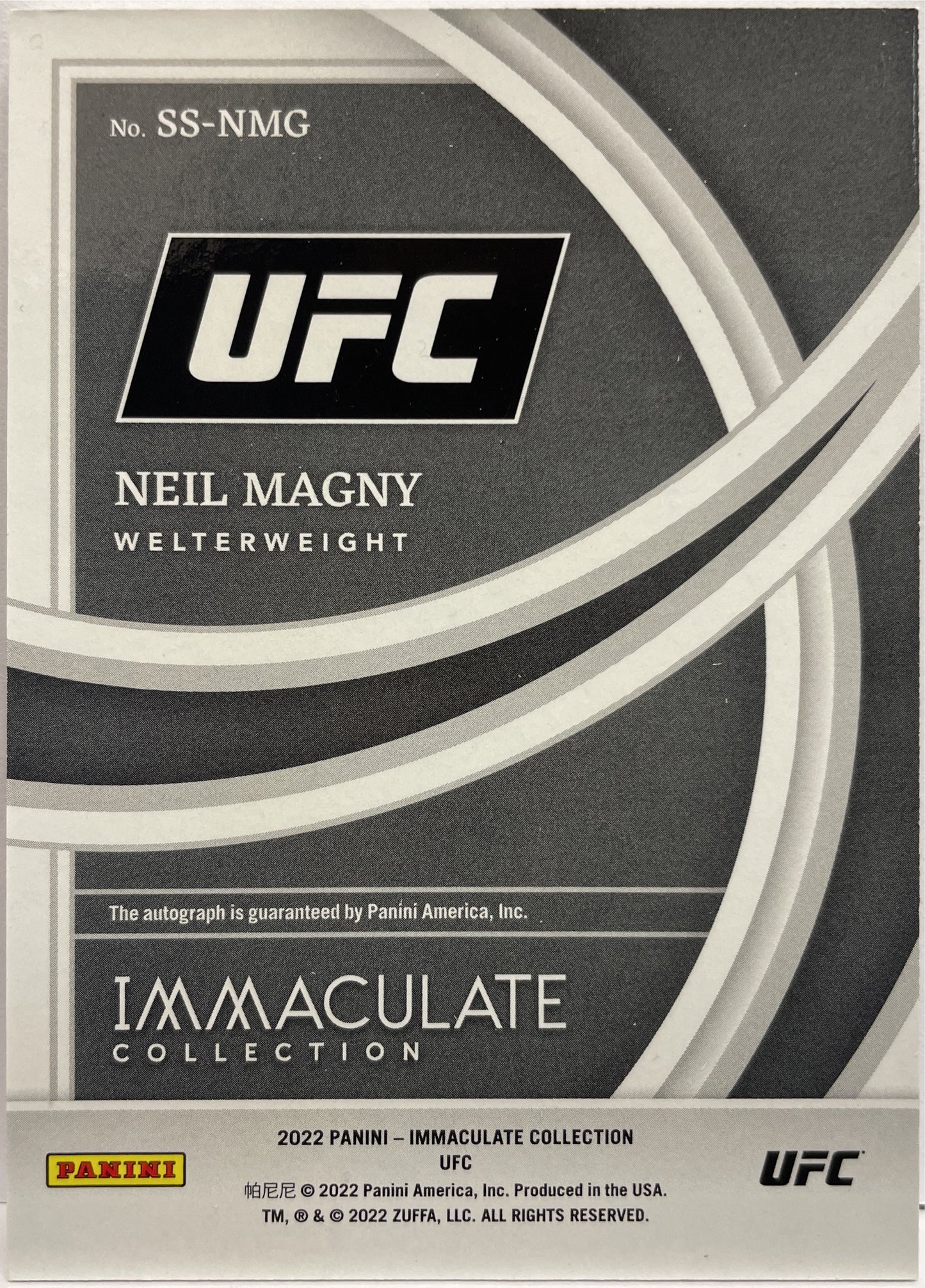 Neil Magny 68/99 Autograph Shadowbox Immaculate UFC 2022