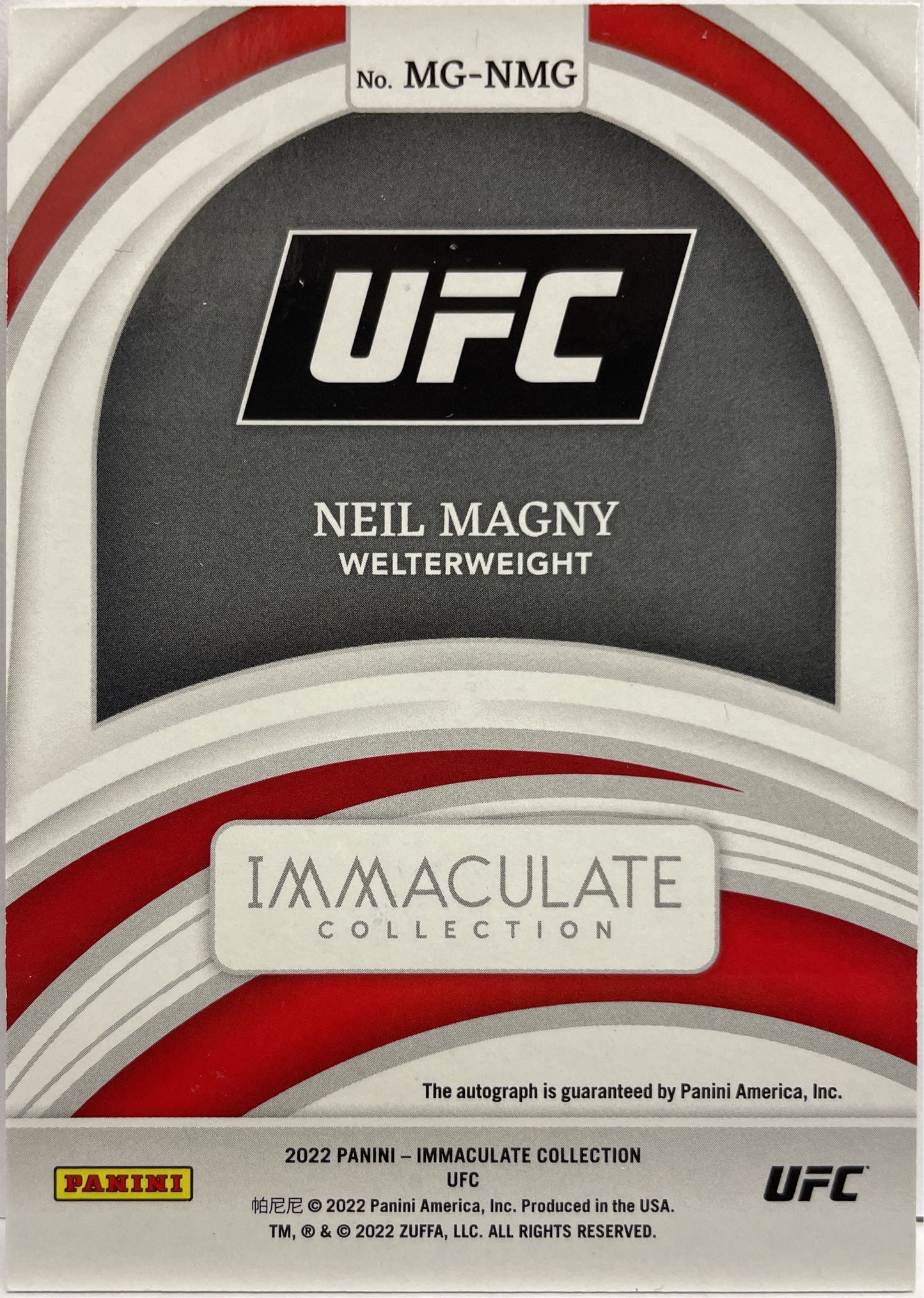 Neil Magny 85/99 Autograph Marks Of Greatness Immaculate UFC 2022