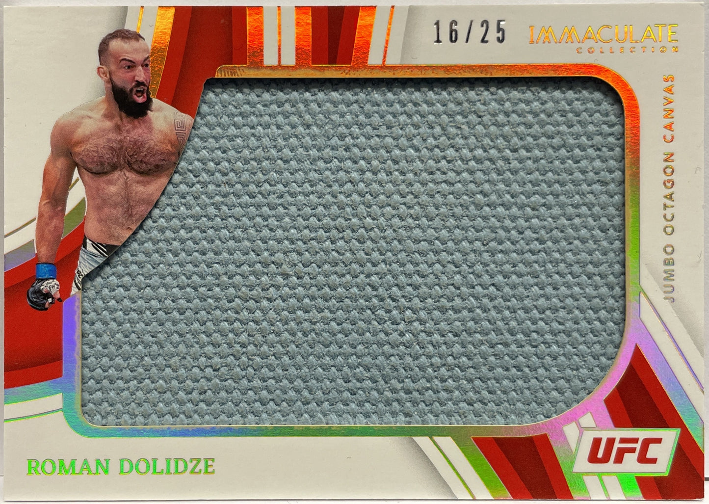 Roman Dolidze 16/25 Jumbo Octagon Canvas Patch Immaculate UFC 2023