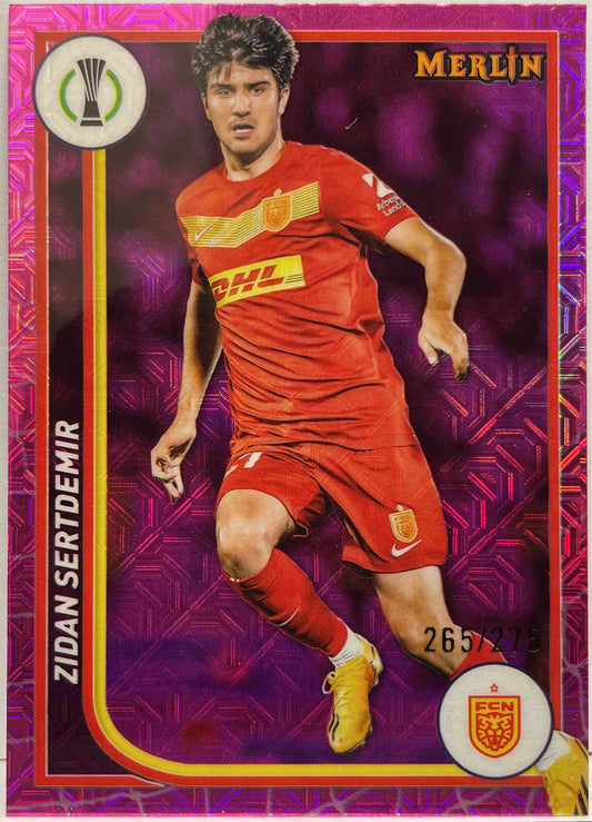 Zidan Sertdemir 265/275 Pink Mojo Topps Chrome Merlin UCC 2023/24