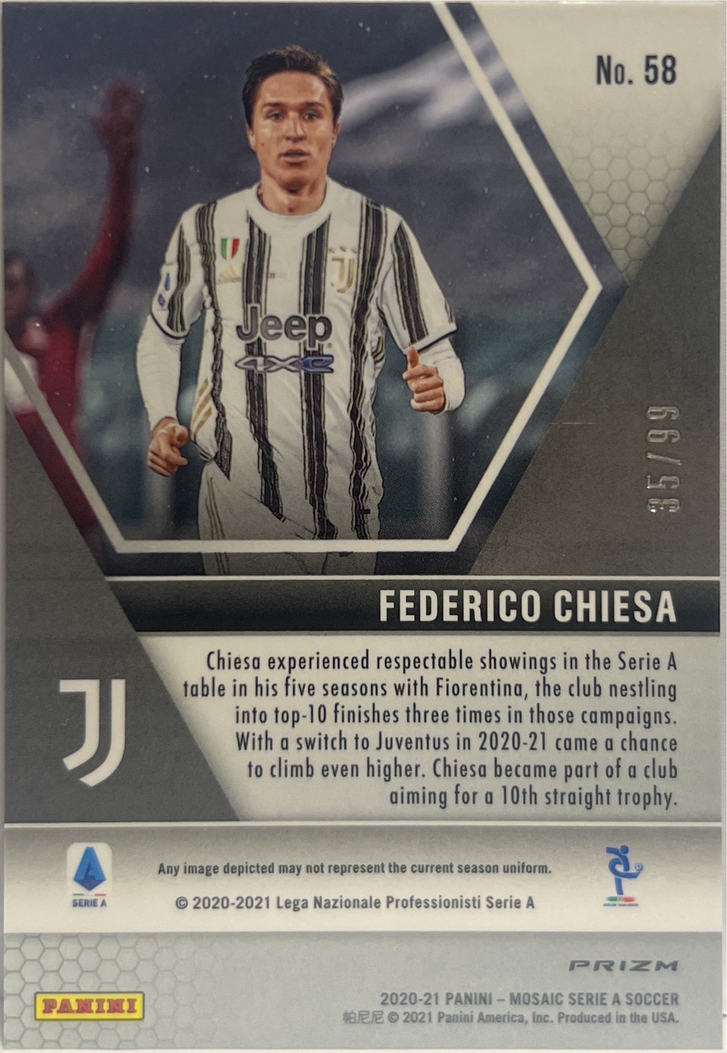 Federico Chiesa 35/99 Blue Mosaic Serie A 2020/21
