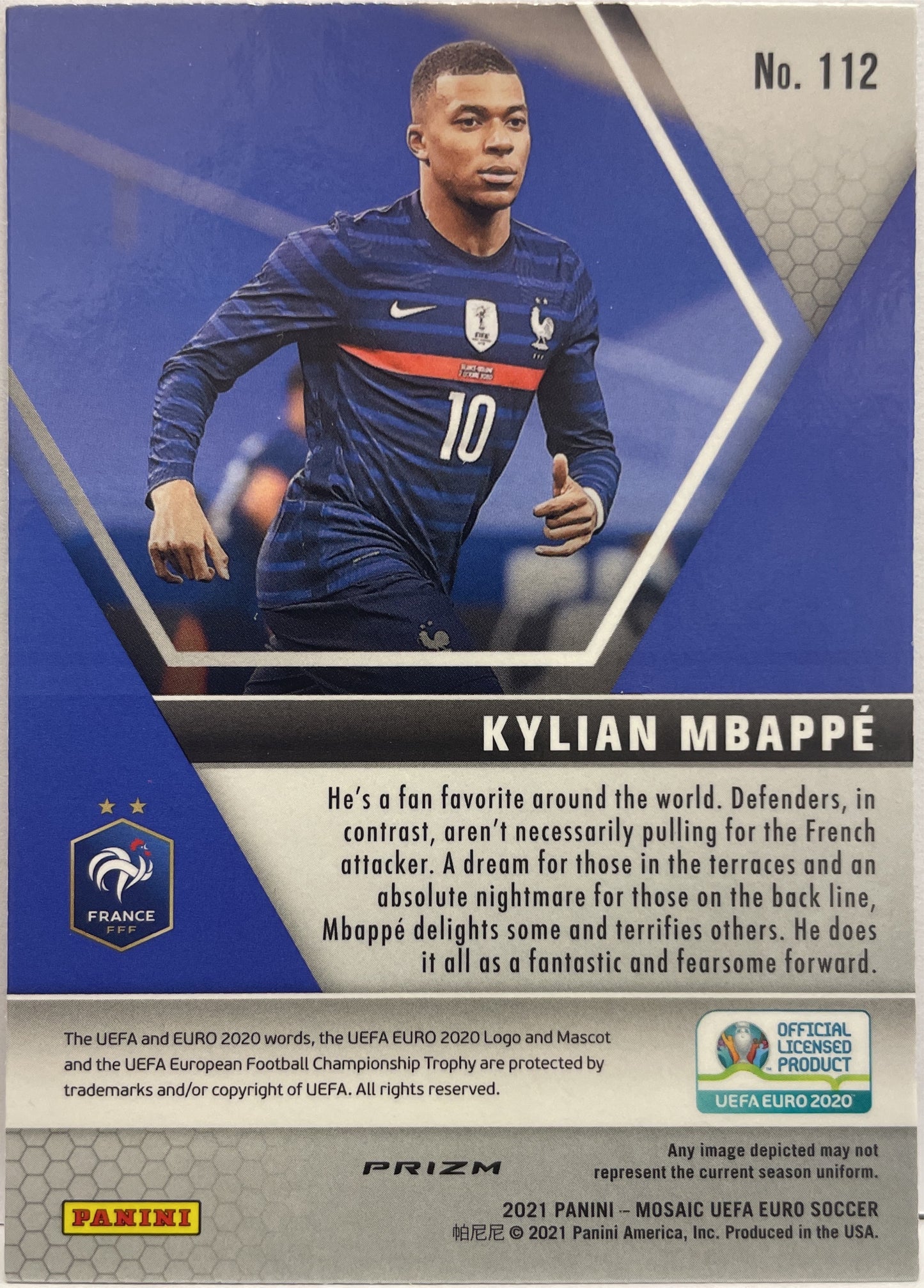 Kylian Mbappe Green & Red Choice Mosaic Uefa Euro 2020