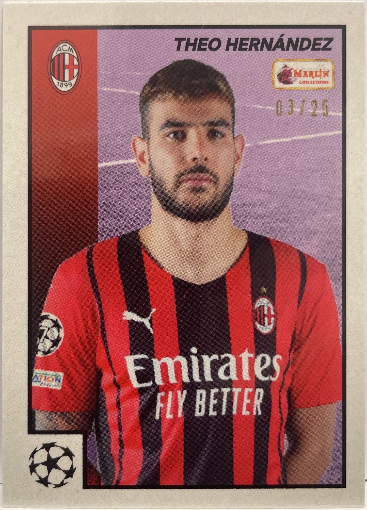 Theo Hernandez 3/25 Topps Merlin Heritage 97