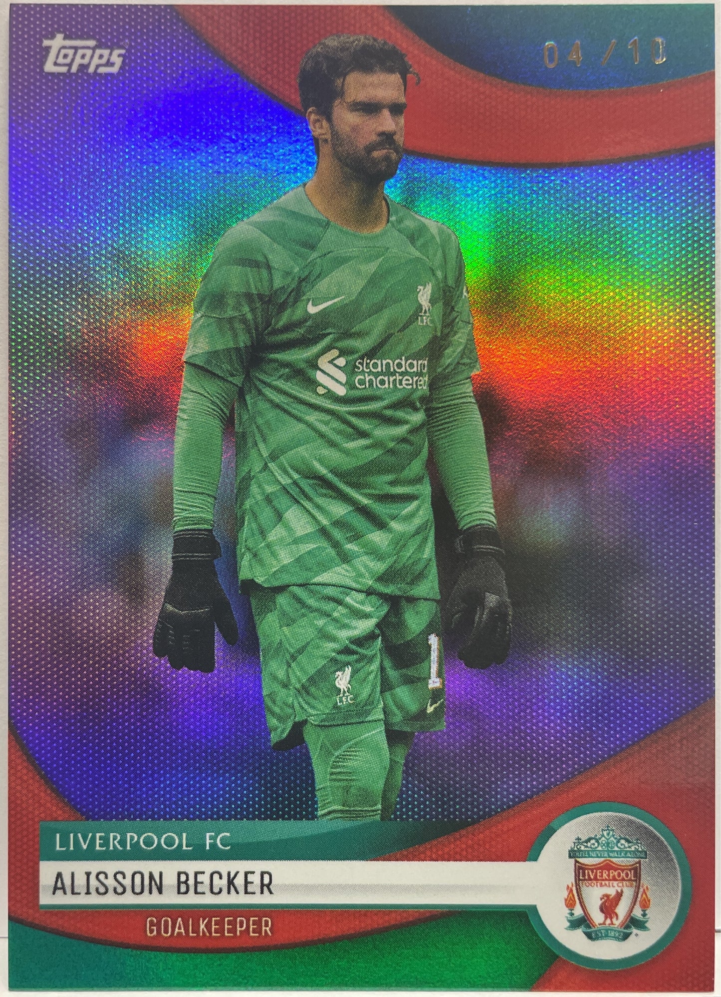 Alisson Becker 4/10 Topps Liverpool Team Set 2022/23