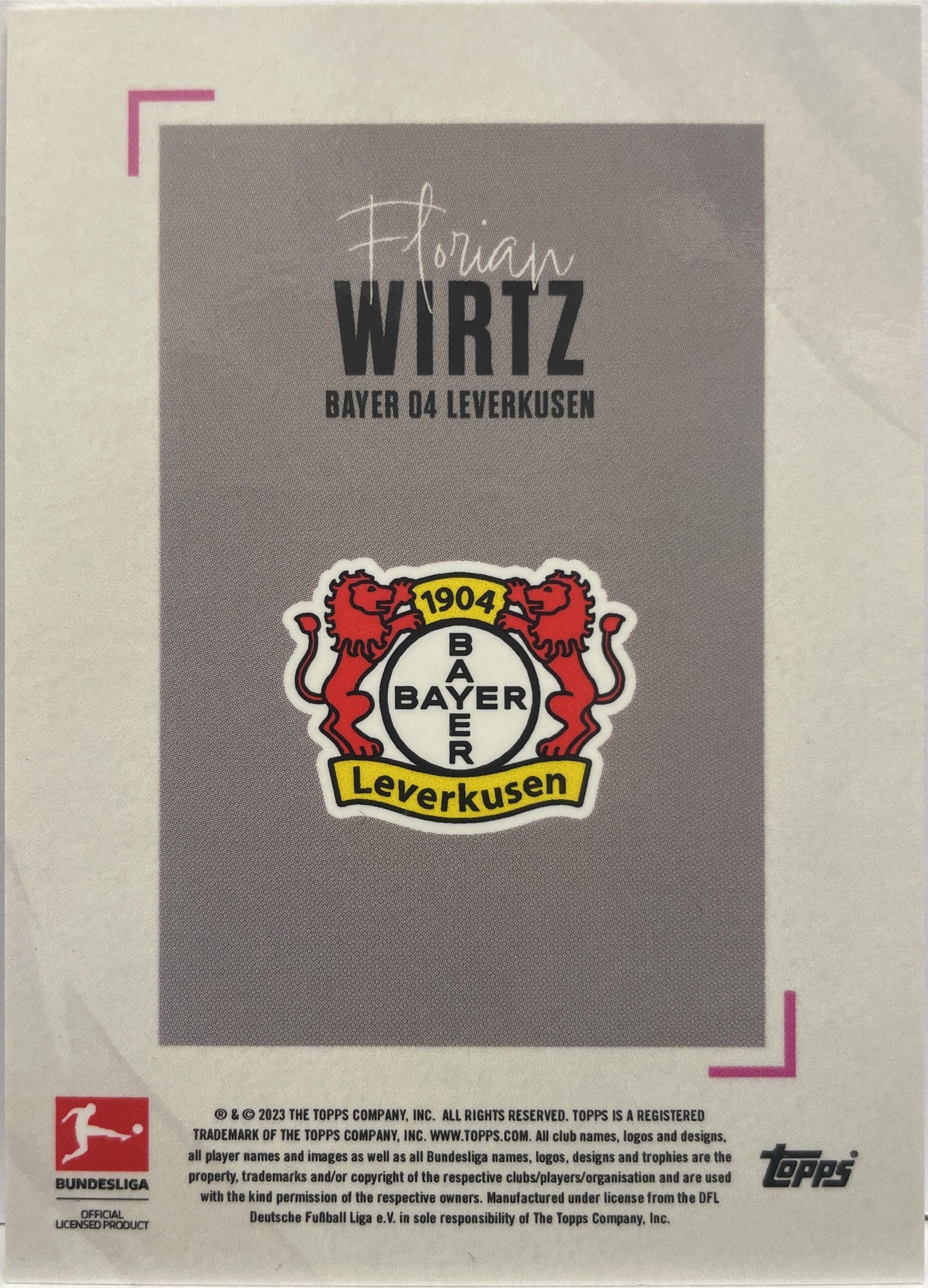 Florian Wirtz 19/49 Topps Bundesliga Stars Of The Season 2022/23