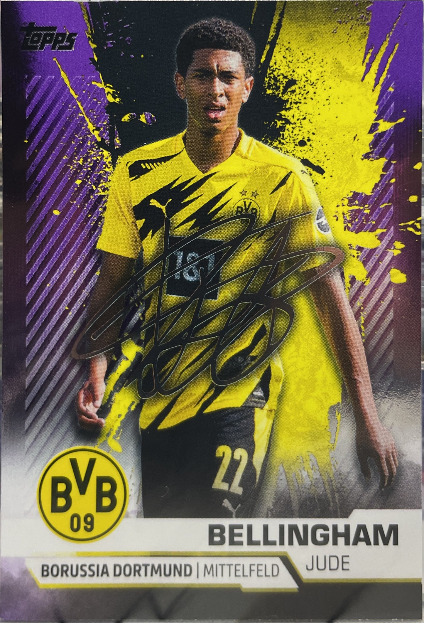 Bellingham 44/299 (Rookie Year) Stamped Autograph Topps BVB Set 2021