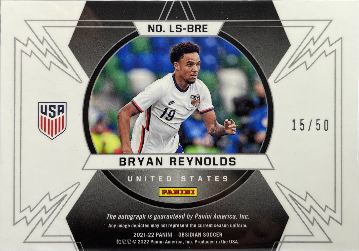 Bryan Reynolds 15/50 Rookie Lightning Strike Obsidian 2021/22