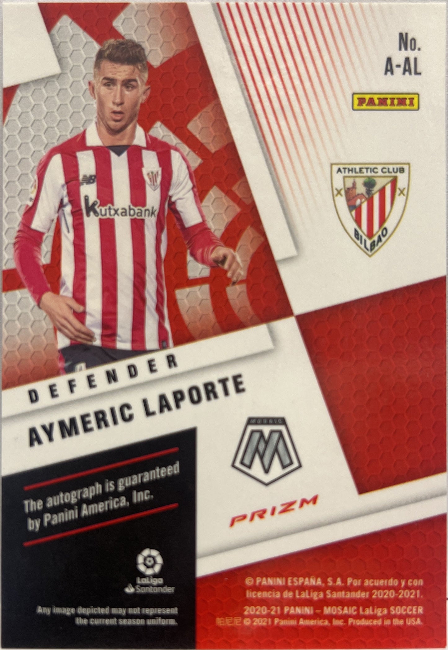 Aymeric Laporte Autograph Mosaic La Liga 2020/21