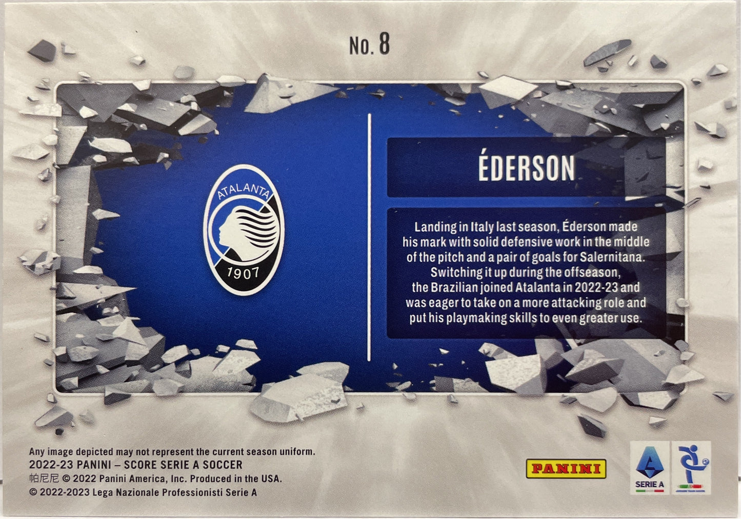 Ederson 1/1 Rookie Swirl Black Score Serie A 2022/23