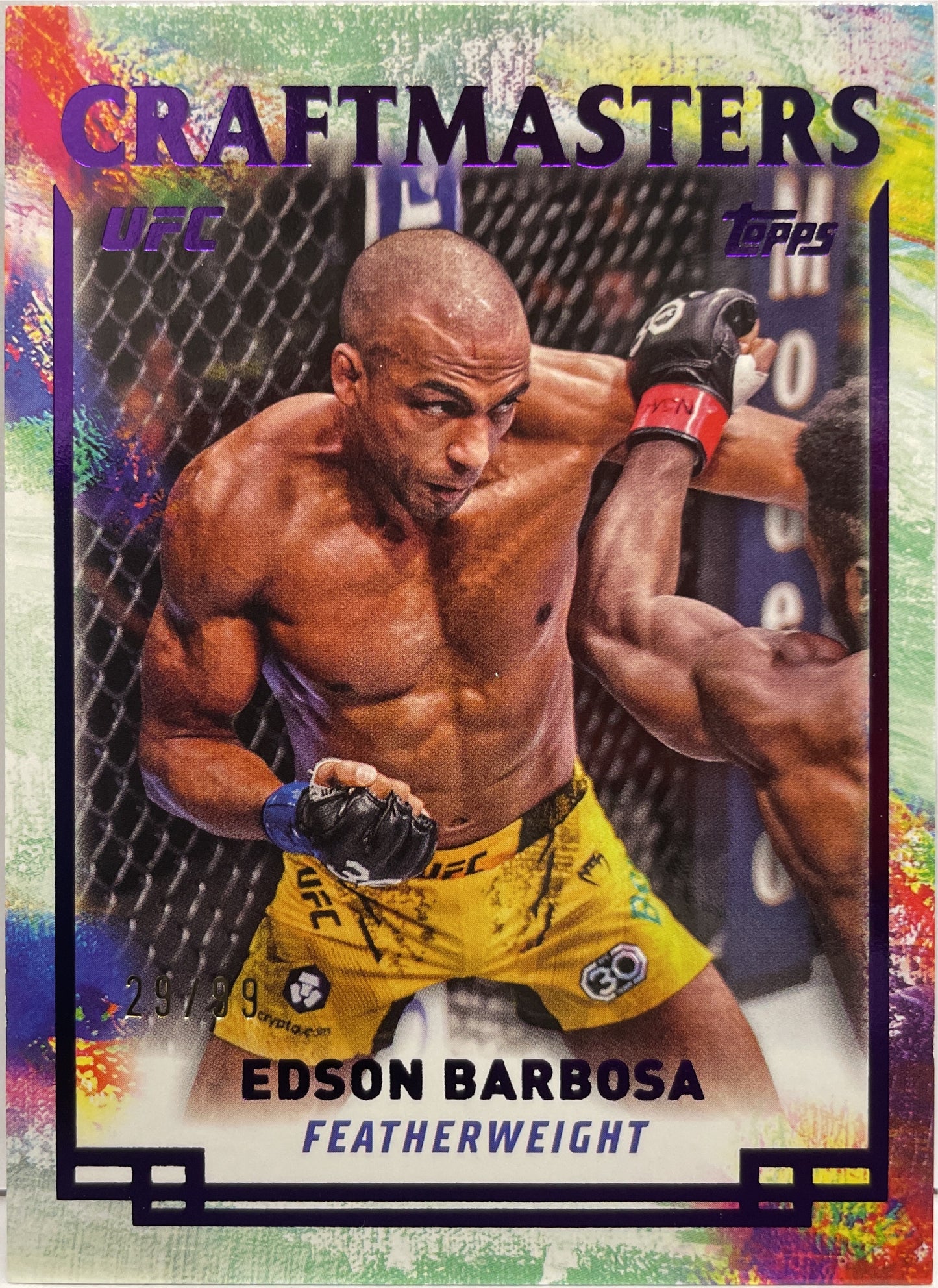 Edson Barbosa 29/99 Craftmasters Purple Topps Knockout UFC 2024