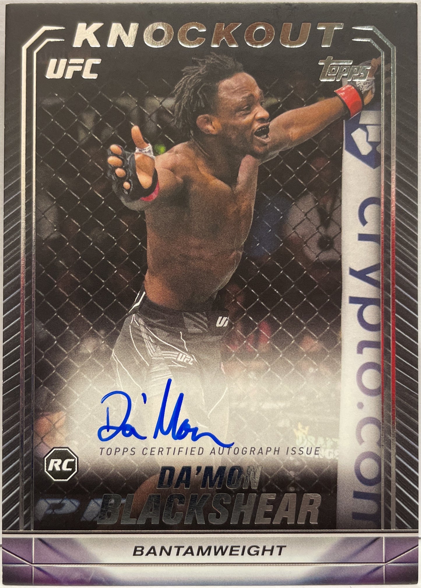 Da'Mon Blackshear Rookie Autograph Topps Knockout UFC 2024
