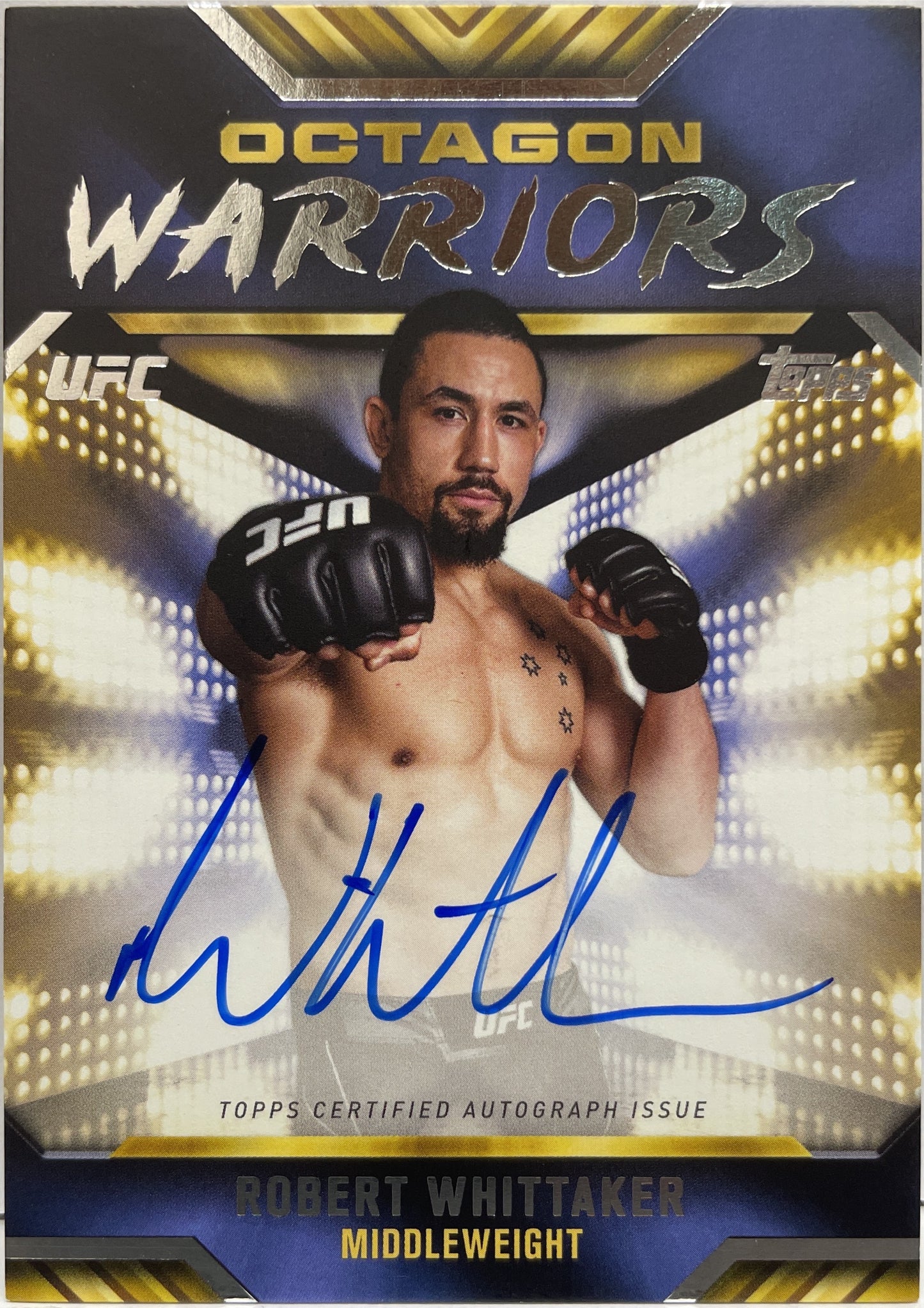 Robert Whittaker Autograph Octagon Warriors Topps Knockout UFC 2024