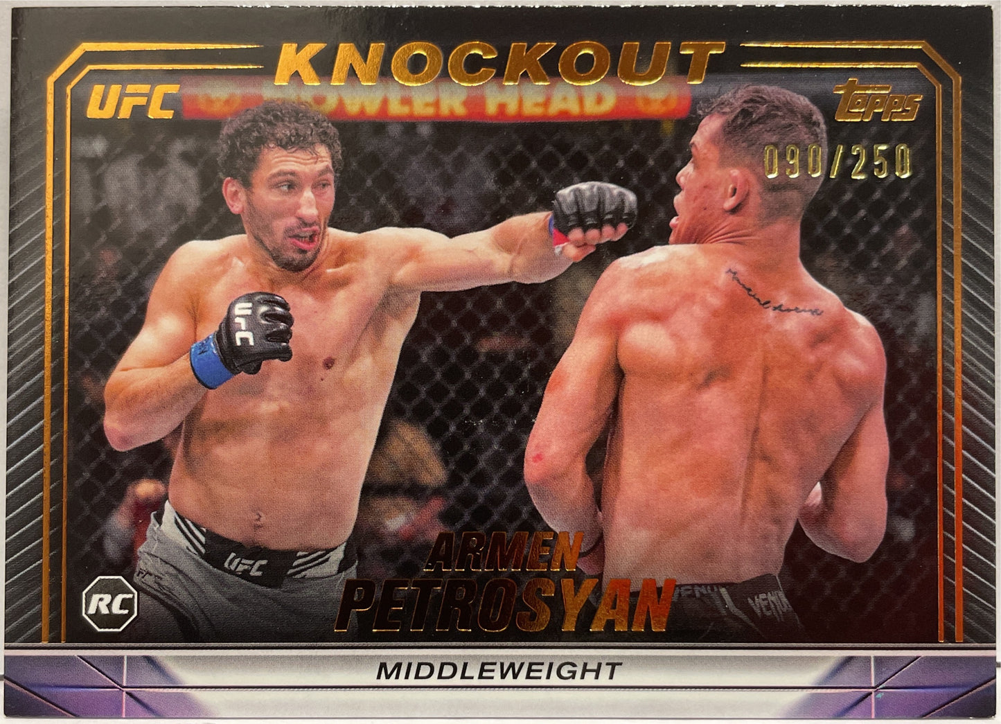 Armen Petrosyan 90/250 Rookie Bronze Topps Knockout UFC 2024