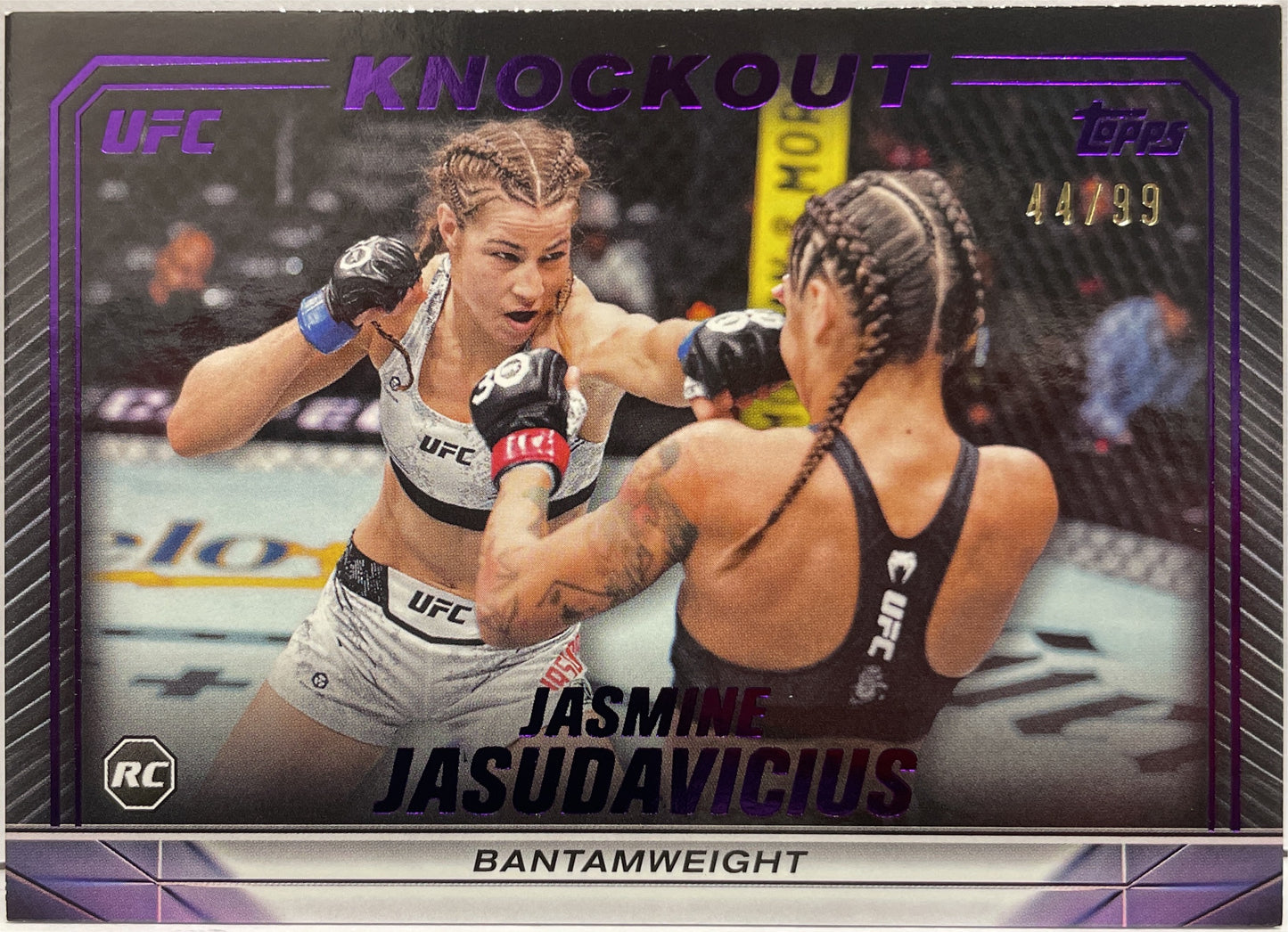 Jasmine Jasudavicius 44/99 Rookie Purple Topps Knockout UFC 2024