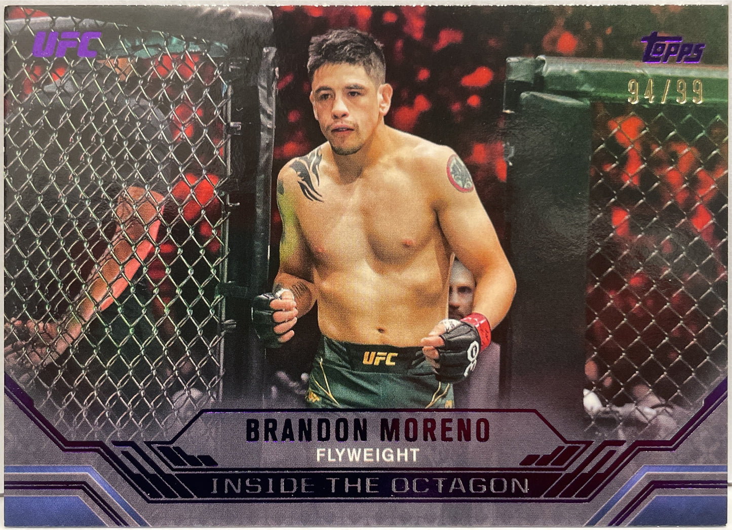 Brandon Moreno 94/99 Purple Topps Knockout UFC 2024