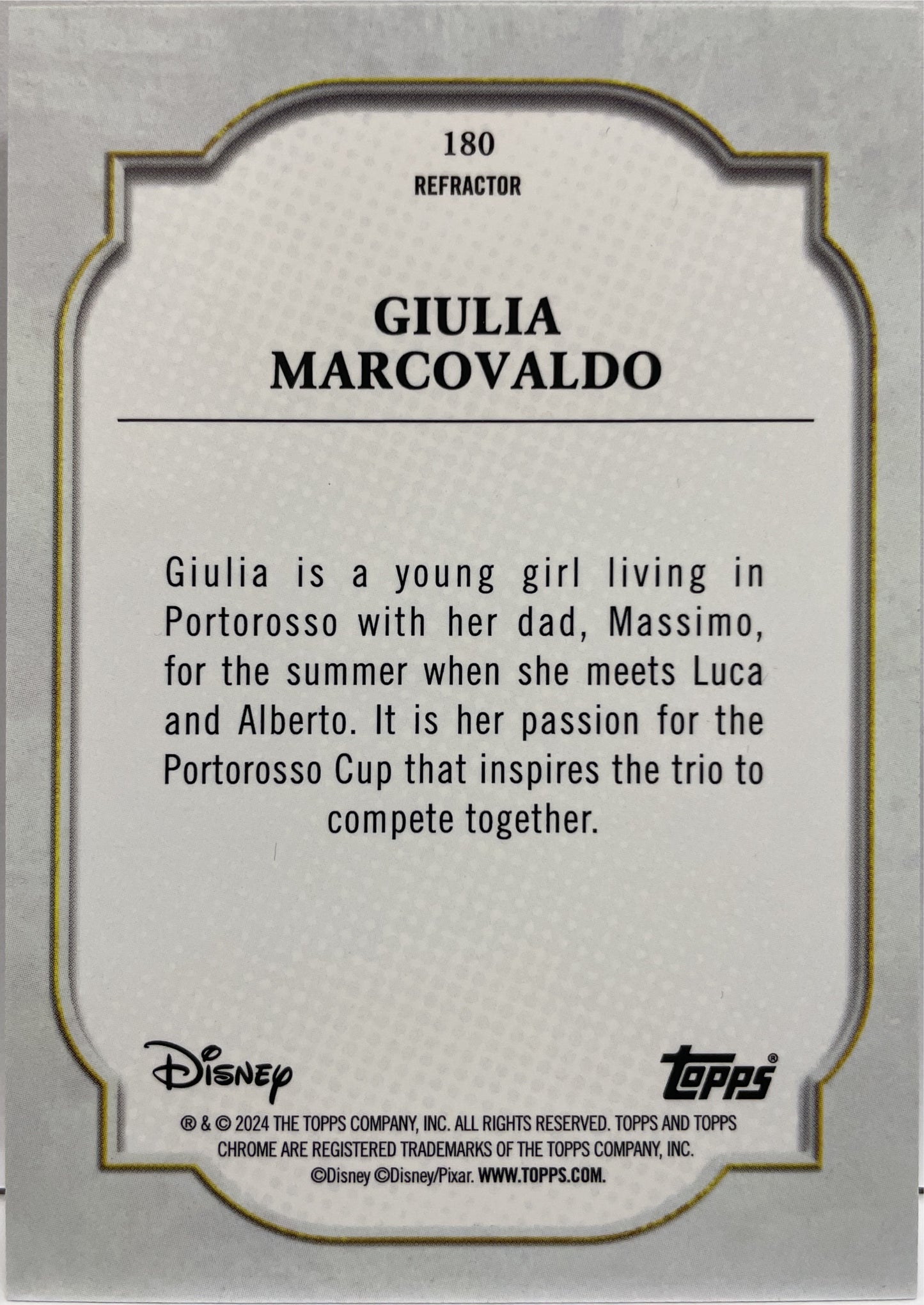 Giulia Marcovaldo Refractor Topps Chrome Disney 2024