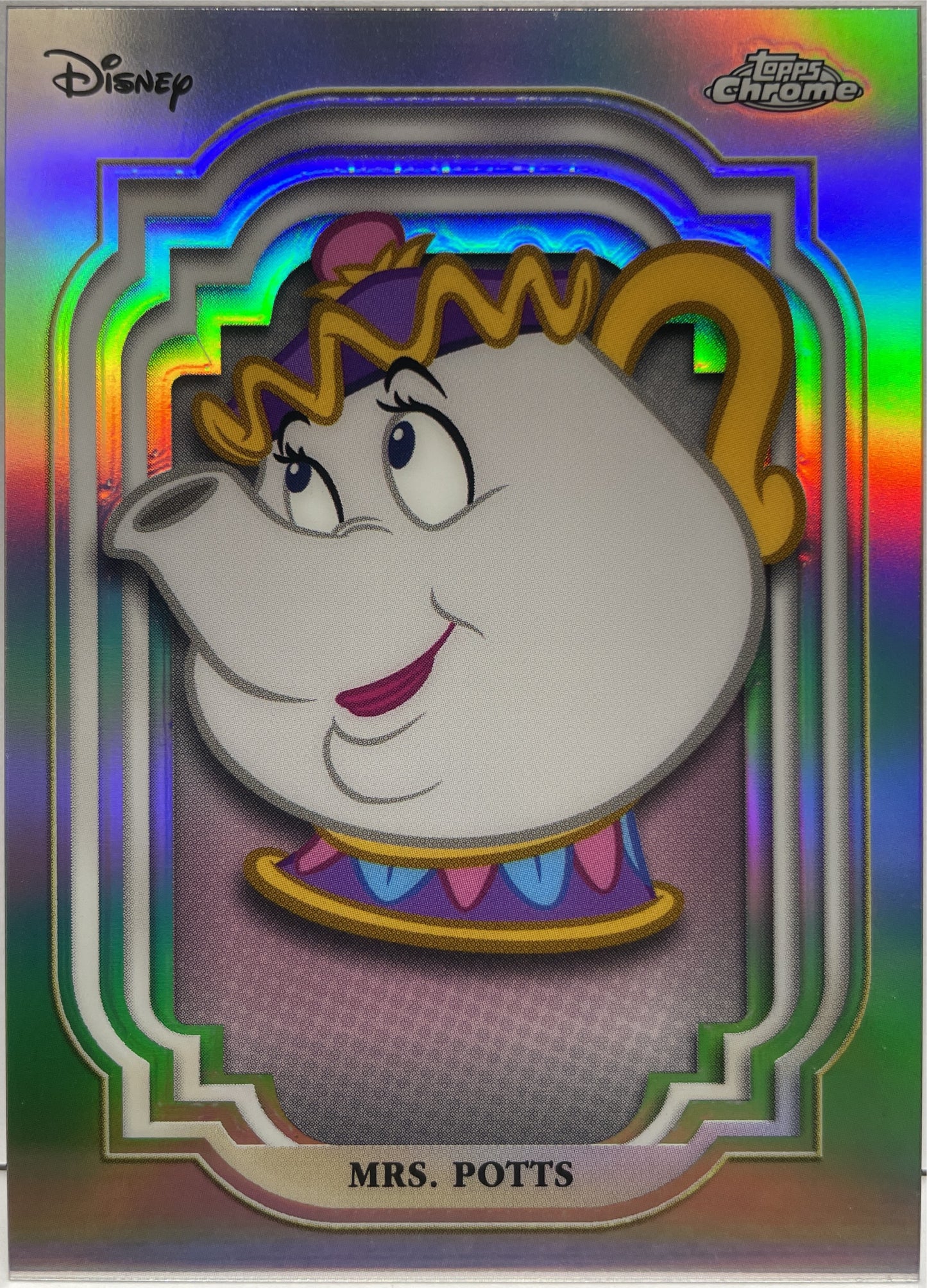 Mrs Potts Refractor Topps Chrome Disney 2024