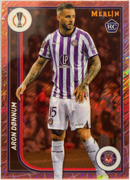 Aron Donnum 175/299 Rookie Rose Gold Shimmer Topps Chrome Merlin UCC 2023/24