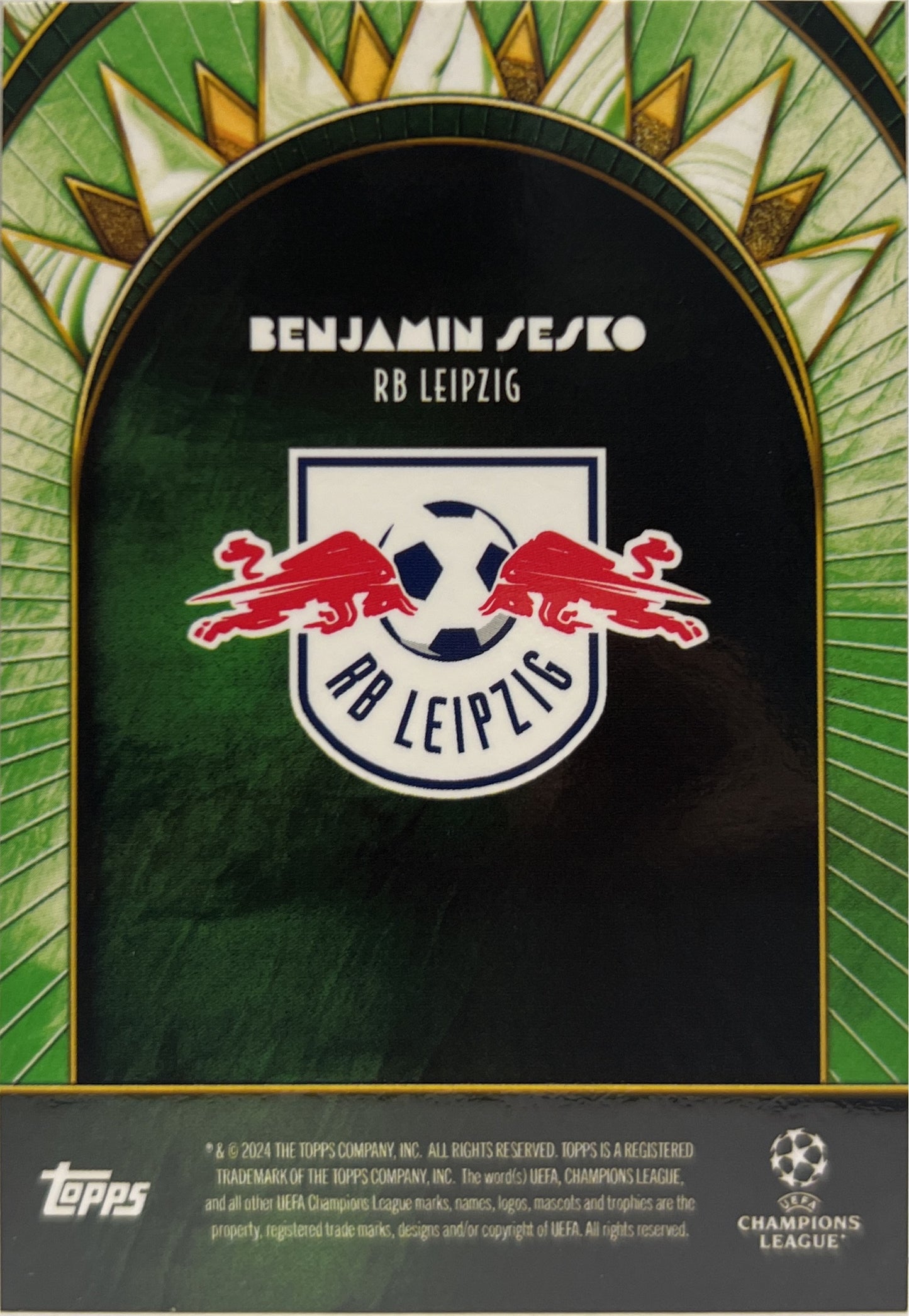 Benjamin Sesko 88/99 Autograph Green Topps Deco 2024/25