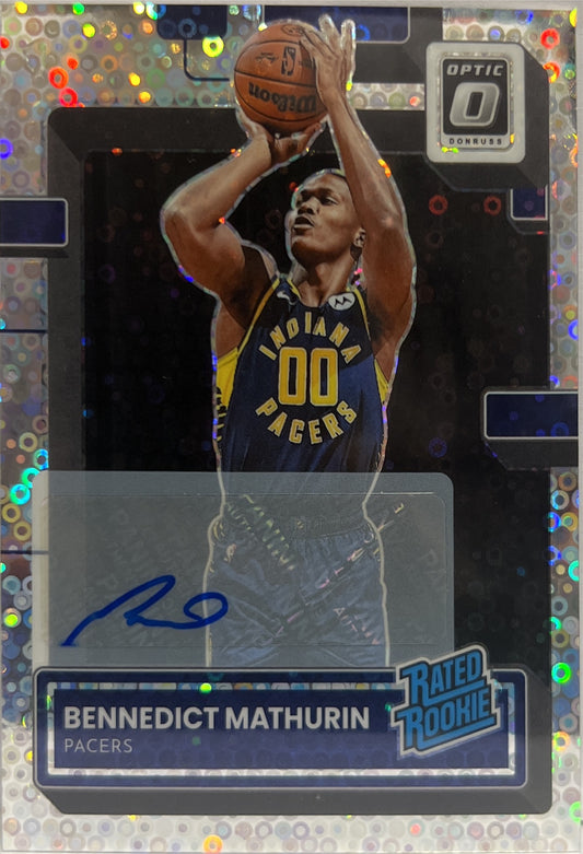 Bennedict Mathurin Autograph Rated Rookie Donruss Optic Basketball NBA 2022/23