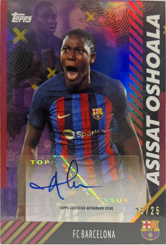 Asisat Oshoala 23/25 Autograph Topps Barcelona Women's Champions 2023