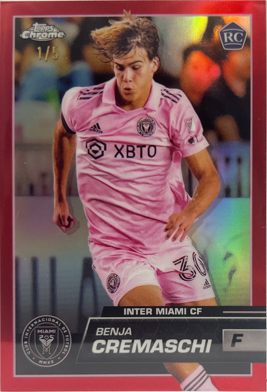Benja Cremaschi 1/5 Rookie Red Topps Chrome MLS 2022/23