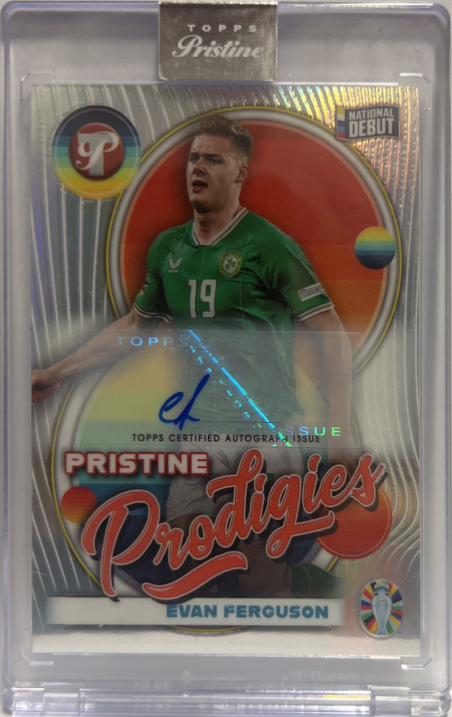 Evan Ferguson Autograph Pristine Prodigies National Debut Topps Pristine Road To Euro 2024