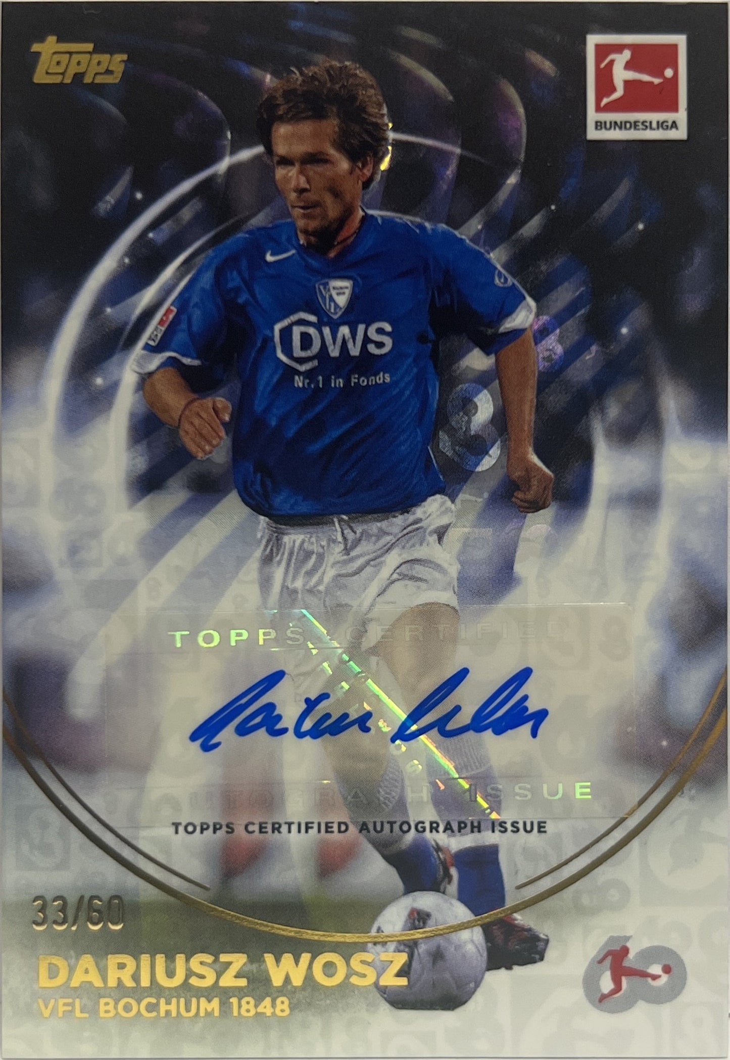 Dariusz Wosz 33/60 Autograph Topps 60 Years Celebration Bundesliga 2023/24