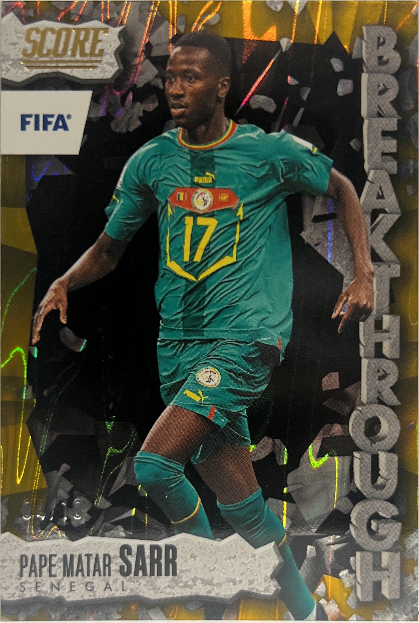 Pape Matar Sarr 4/10 Breakthrough Gold Swirl Score Fifa 2023/24