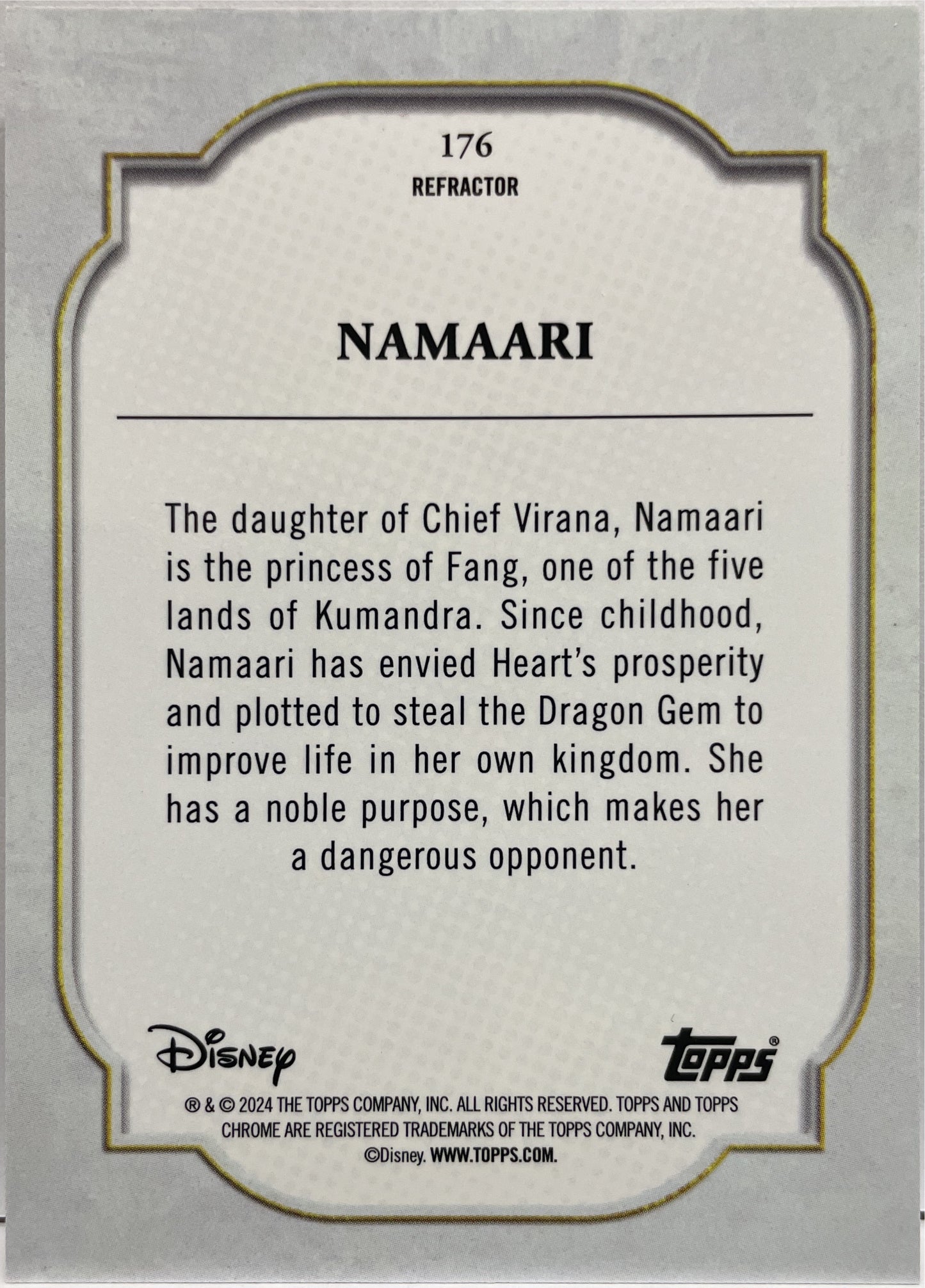 Namaari Refractor Topps Chrome Disney 2024