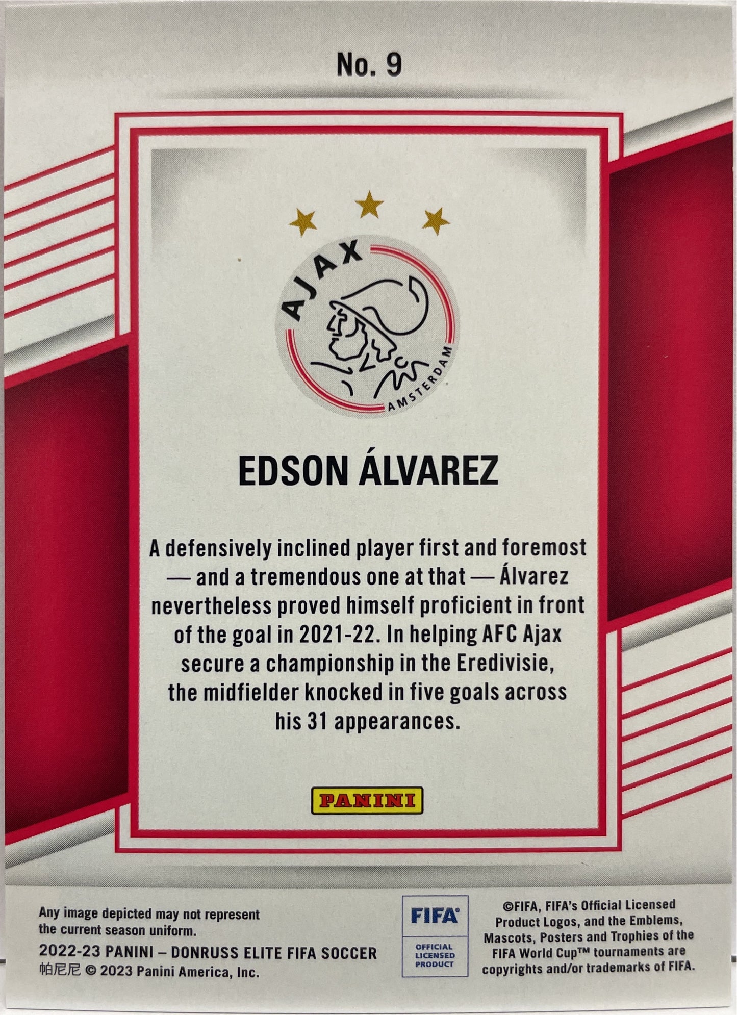 Edson Alvarez 4/15 Purple Disco Donruss Elite Fifa 2022/23