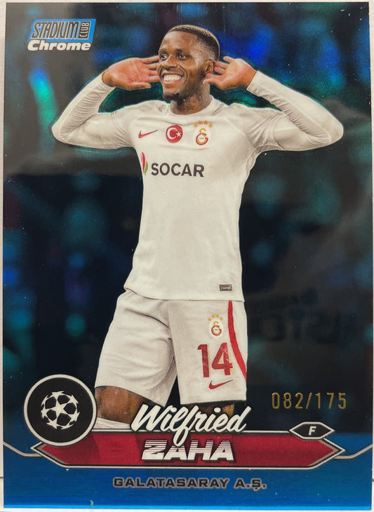 Wilfred Zaha 82/175 Royal Blue Topps Chrome Stadium Club 2023/24