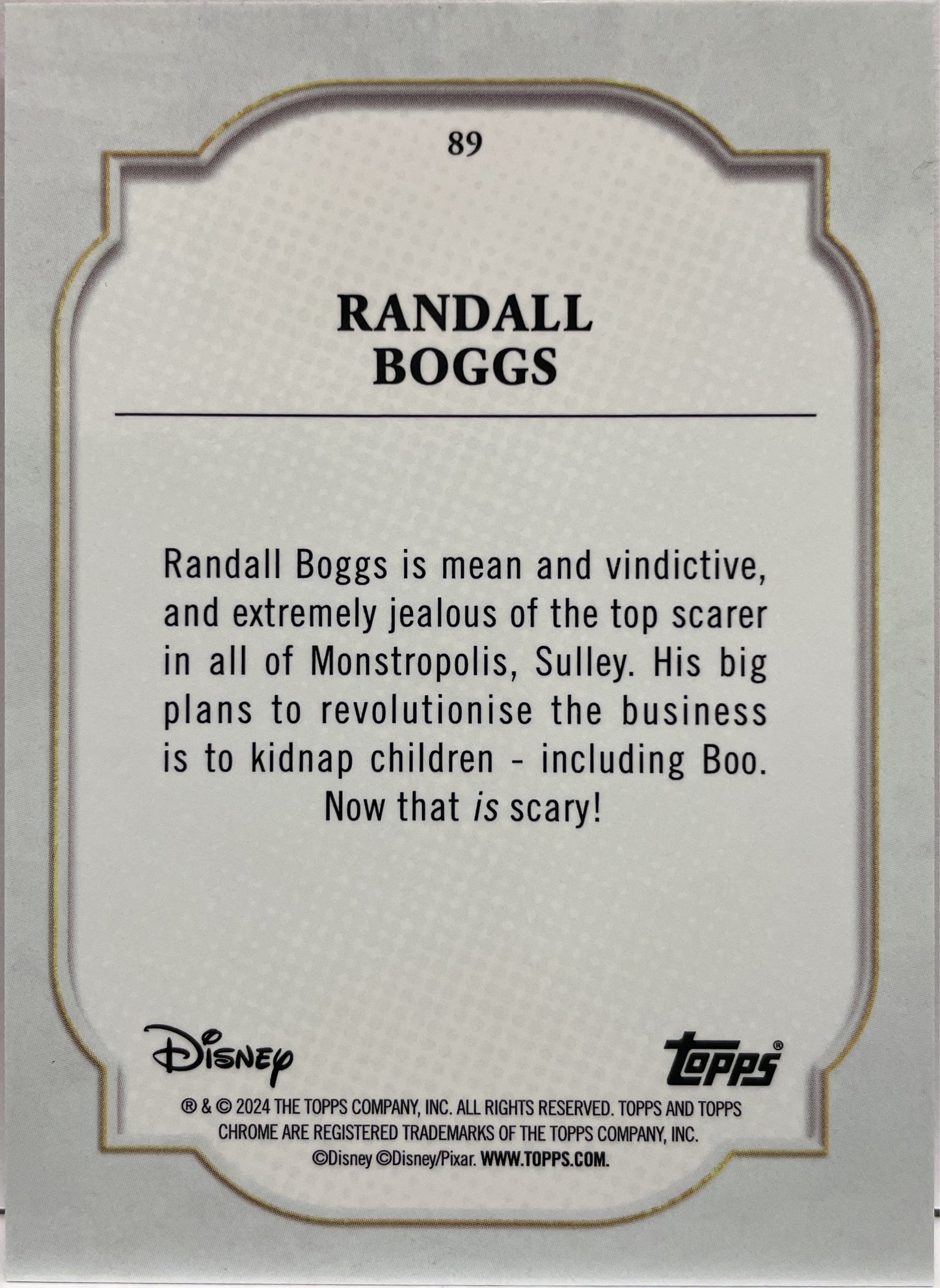 Randall Boggs 15/25 Orange Topps Chrome Disney 2024