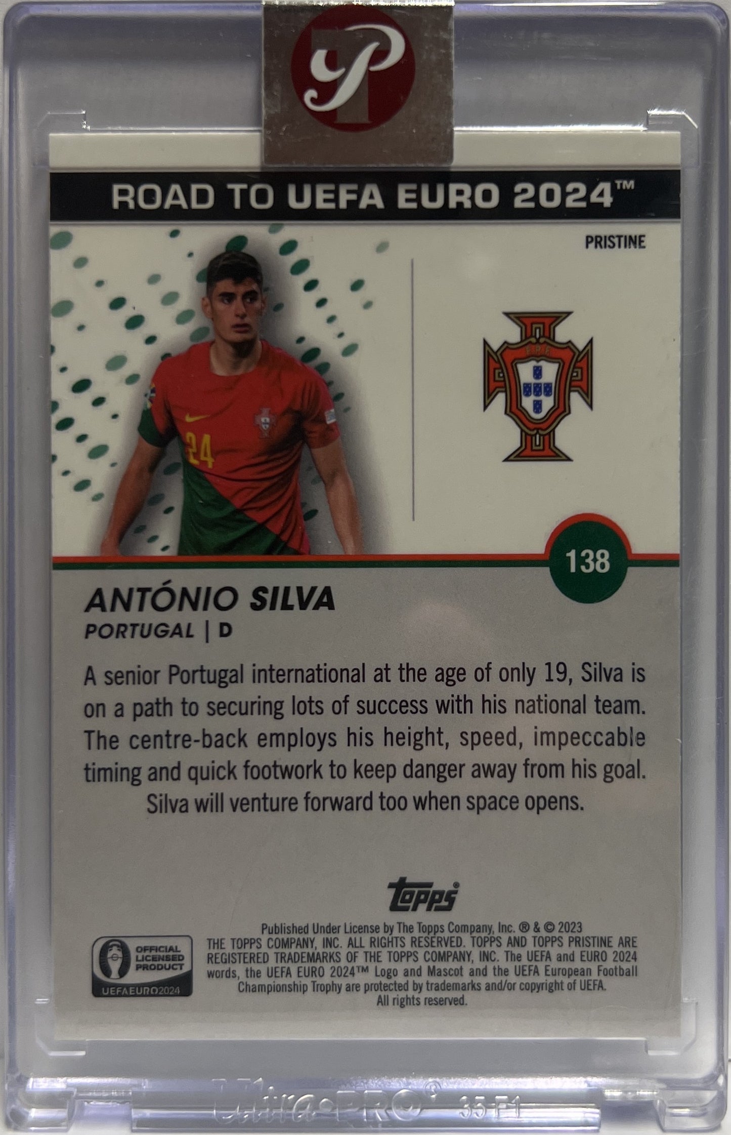 Antonio Silva National Debut Topps Pristine Road To Euro 2024