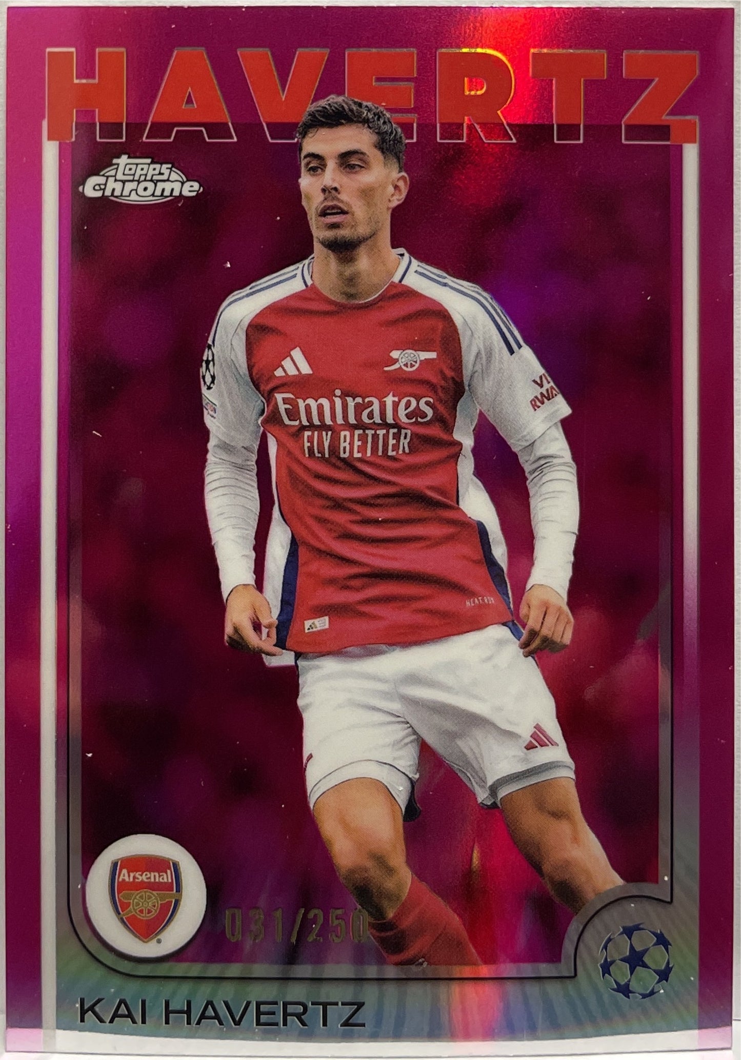 Kai Havertz 31/250 Pink Topps Chrome UCC 2024/25