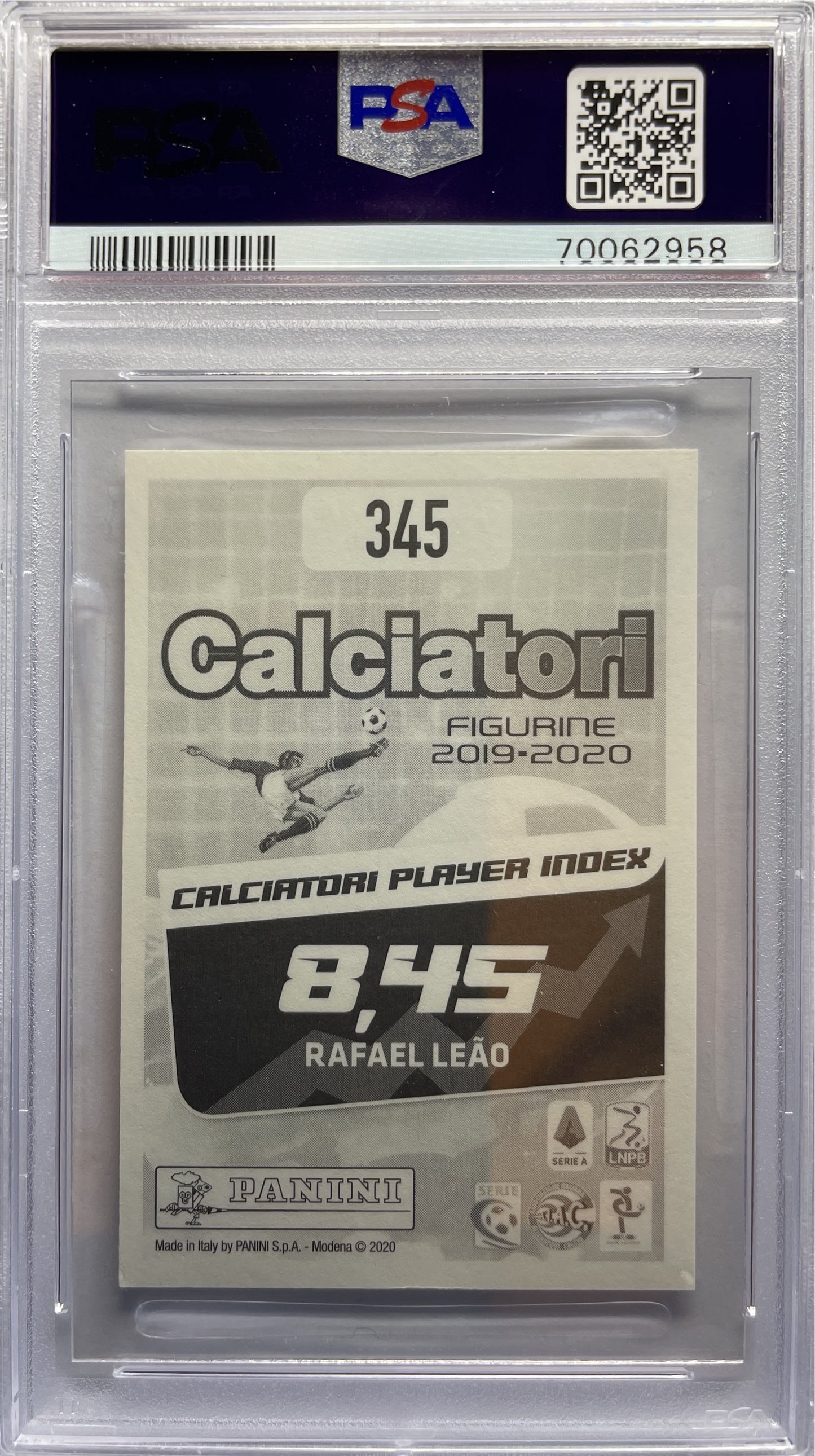 PSA 10 - Rafael Leao Rookie - Calciatori Panini Sticker 2019/20
