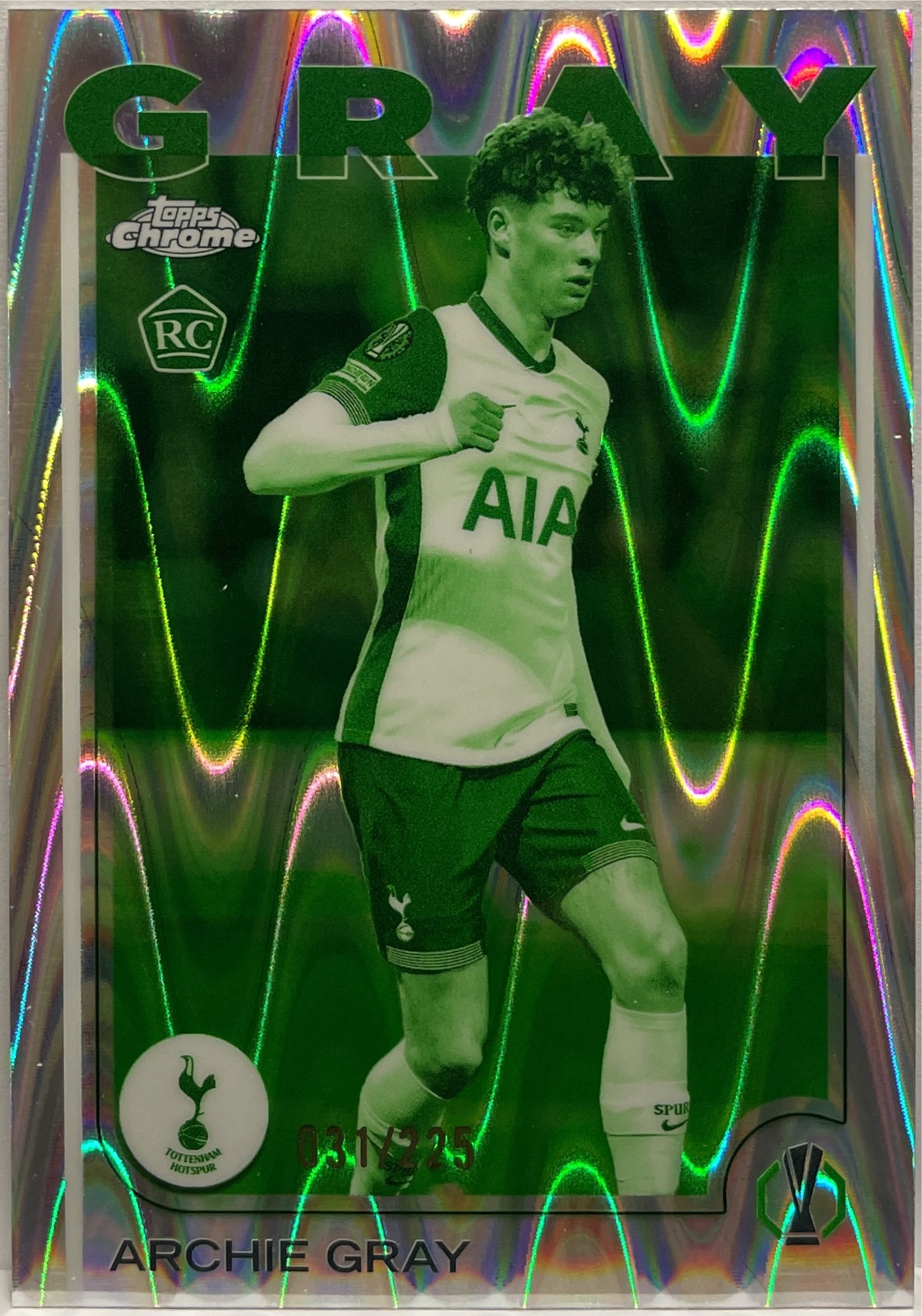 Archie Gray 31/225 Rookie Night Vision RayWave Topps Chrome UCC 2024/25