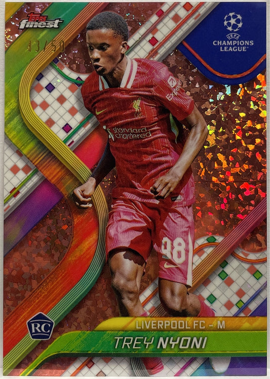 Trey Nyoni 43/50 Rookie Rose Gold Diamond Topps Finest UCC 2024/25