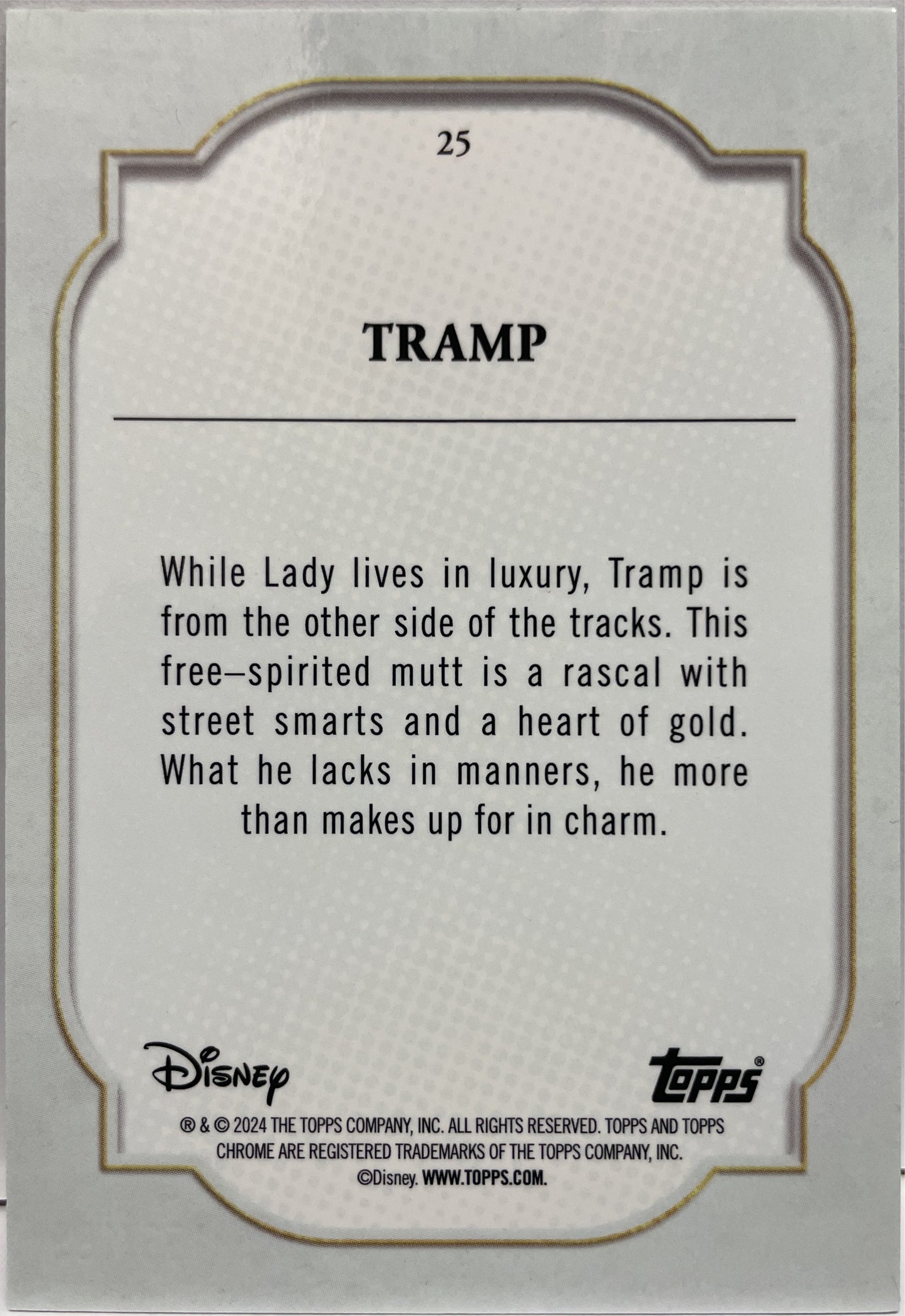 Tramp 181/199 Purple Topps Chrome Disney 2024